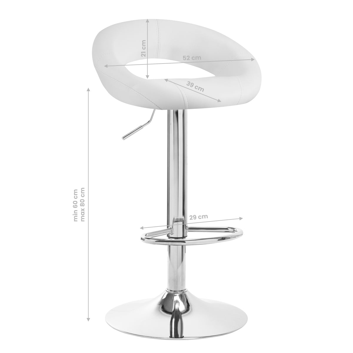 BAR STOOL QS-B10 WHITE - BVShop
