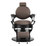 Barber chair Gabbiano Niccolo brown buttonless - BVShop