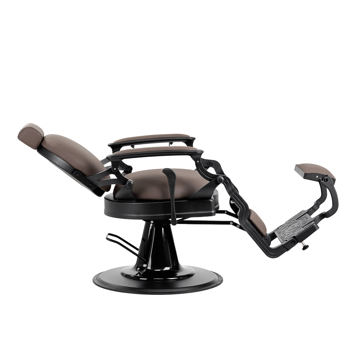 Barber chair Gabbiano Niccolo brown buttonless - BVShop