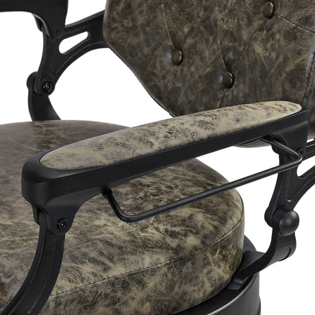 Barber chair President Old Leather Green - BVShop