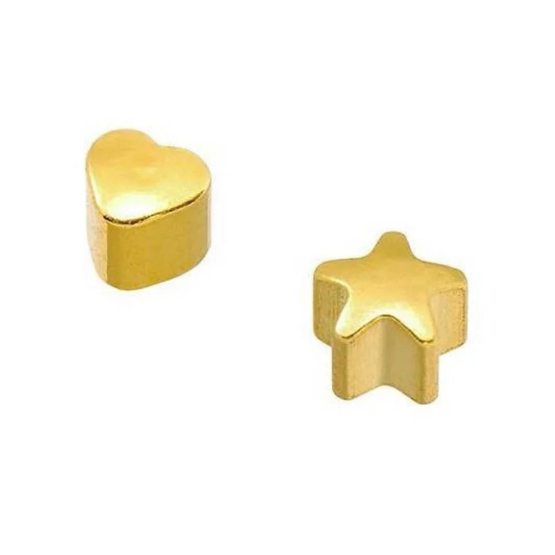 Brincos MINI em forma, banhados a ouro Caflon®