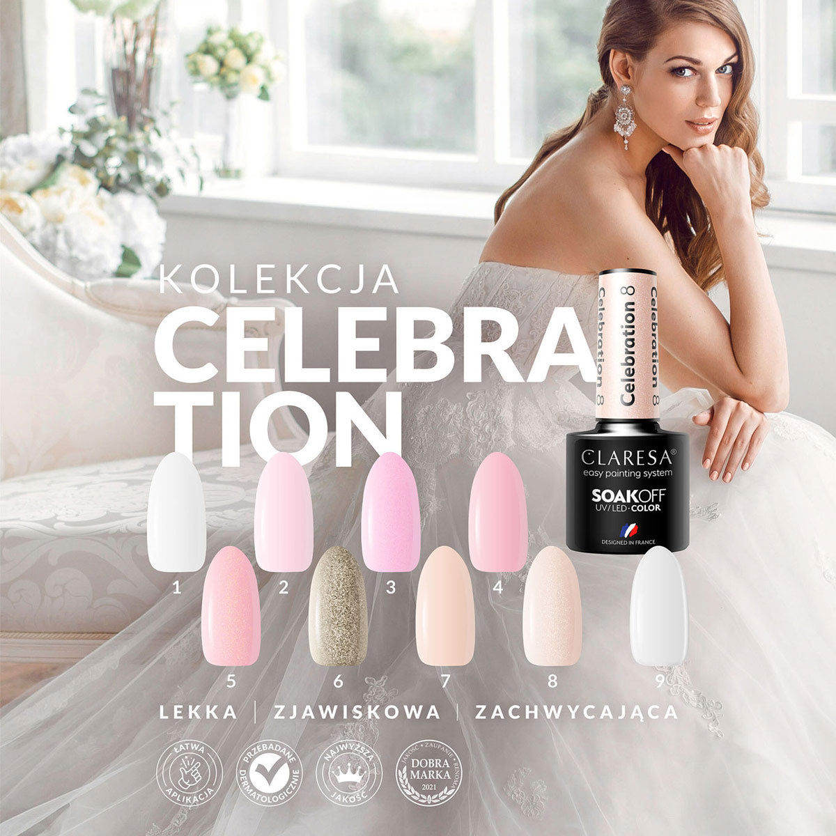 CLARESA Hybrid nail polish CELEBRATION 9 -5g - BVShop