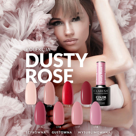 CLARESA Hybrid nail polish DUSTY ROSE 4 -5g - BVShop