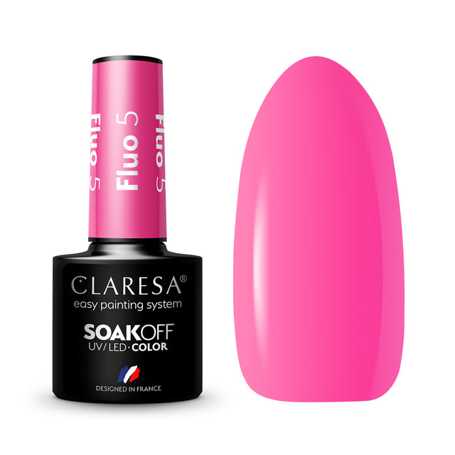 CLARESA Hybrid nail polish FLUO 5 -5g - BVShop