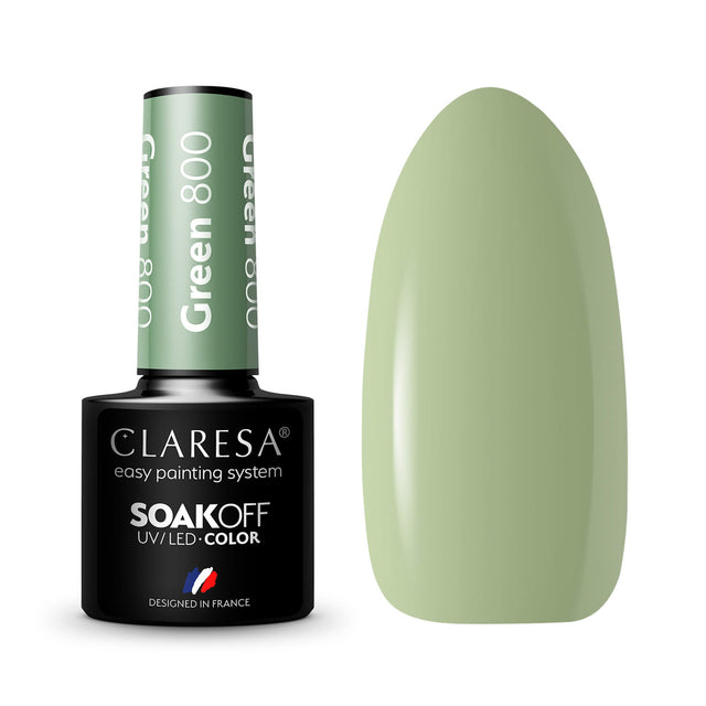 CLARESA Hybrid polish GREEN 800 -5g - BVShop