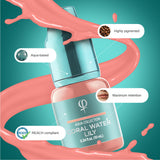 PhiAcademy PMU Aqua Coral Water Lily Pigment 10ml — formula and pigment texture