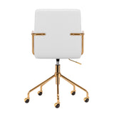 Cosmetic chair QS-OF211G gold light grey - BVShop