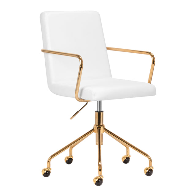Cosmetic chair QS-OF211G gold white - BVShop