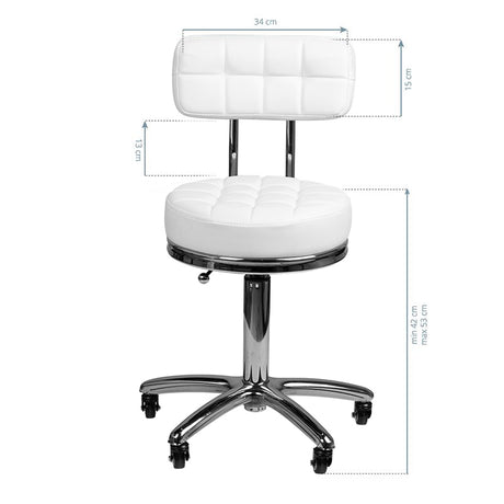 Cosmetic stool am-877 white - BVShop