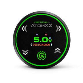 Critical Tattoo Atom X2 Fonte De Alimentação Preta — vista frontal