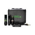 Critical Torque Wireless Tattoo Machine Ultimate Bundle with interchangeable needle tips and control panels, featuring sleek black design.