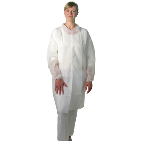 Disposable Dressing Gown With Velcro Strip XXL Size - BVShop
