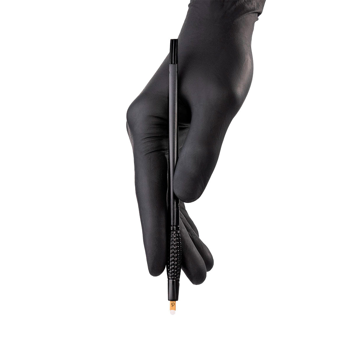 PhiBrows Blade & Shade KIT S 10pcs — disposable kit tool held in a gloved hand