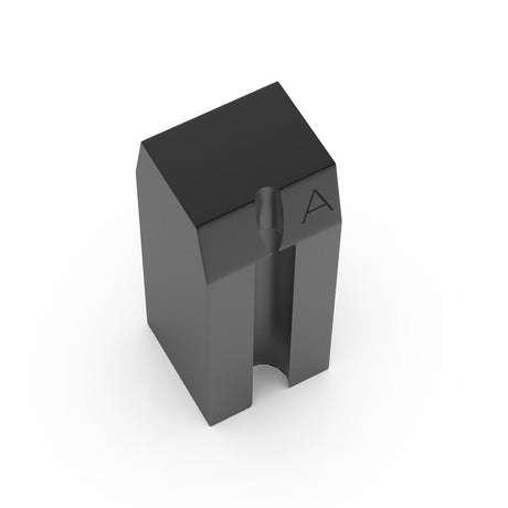 PhiAcademy PhiX Flat Pencil Sharpening Tool — metal pencil-sharpening guide side view