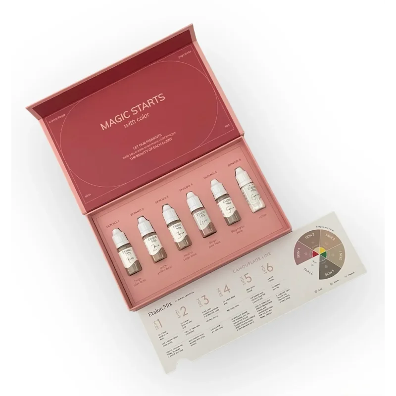 Conjunto de Pigmentos para Pele Camuflagem Etalon Mix 6x5ml