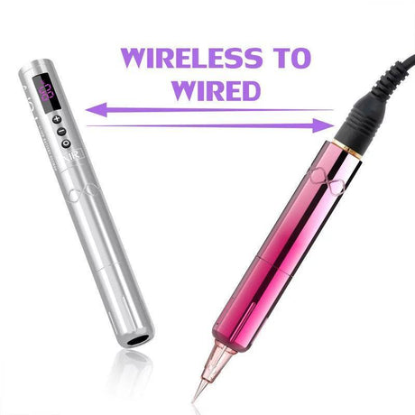 EZ Lola Air Wireless Tattoo And PMU Pen Black Power - Pink Gradient - BVShop