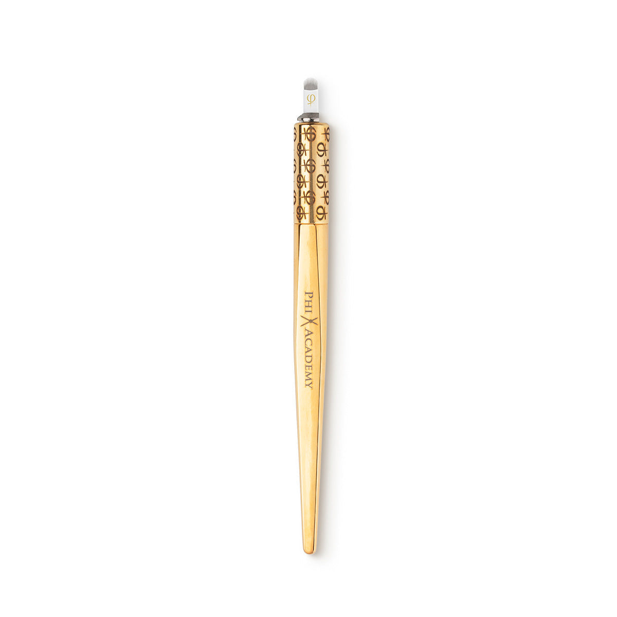 PhiBrows Universal Microblading Holder Gold — reusable microblading holder upright
