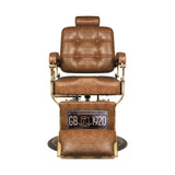Gabbiano barber chair Boss Old Leather light brown - BVShop
