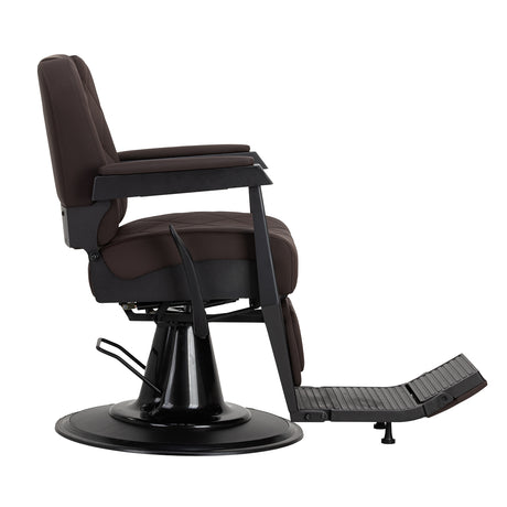 Gabbiano barber chair Bruno with black frame Brown - BVShop