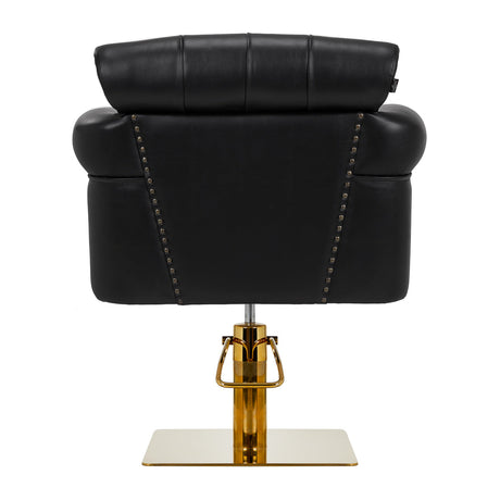 Gabbiano Berlin hairdressing chair, black and gold - BVShop