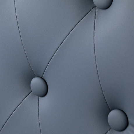 Gabbiano Francesco barber chair in graphite with brushed black frame - BVShop