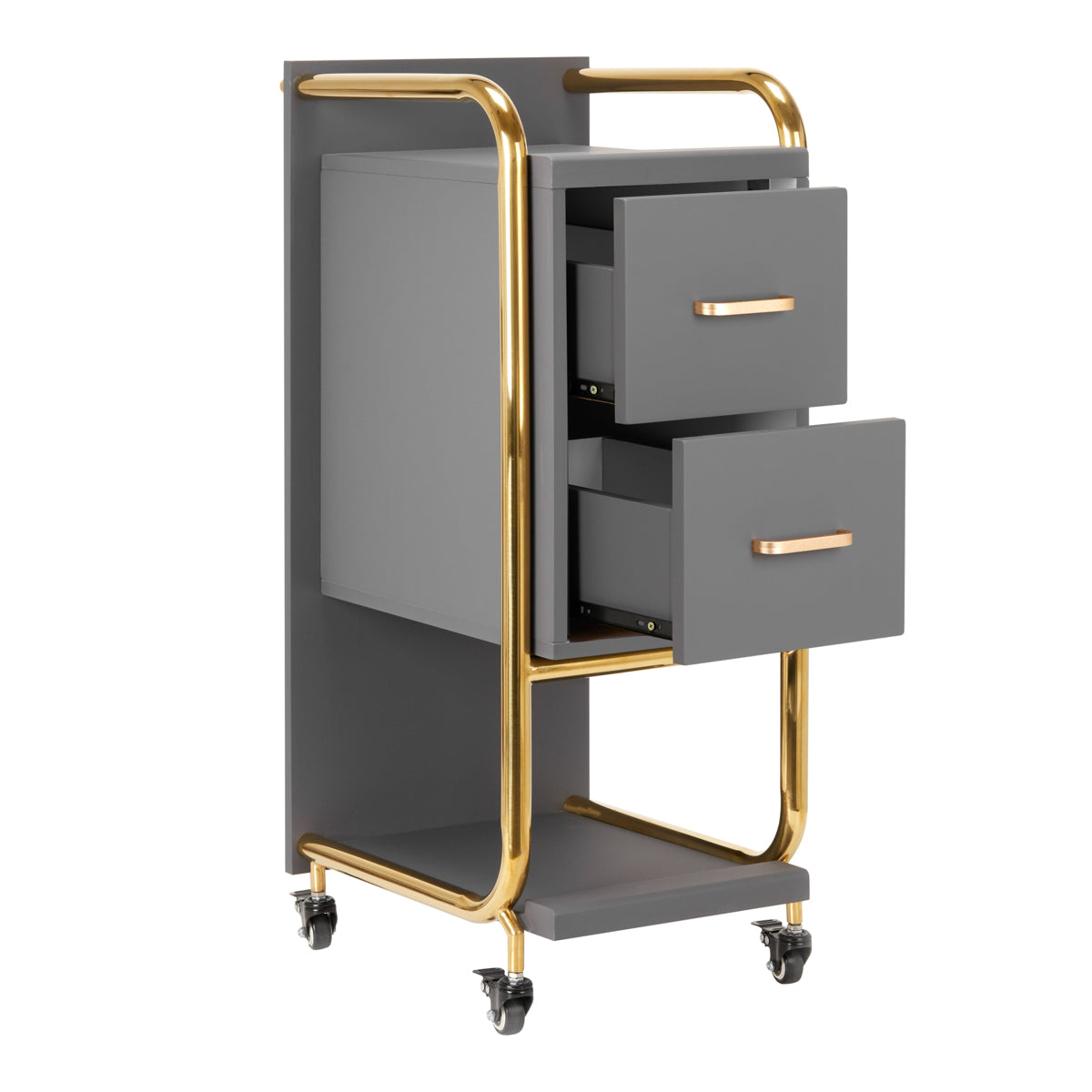 GABBIANO HAIRDRESSER TROLLEY SOLO GOLD GRAY - BVShop