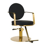GABBIANO HAIRDRESSING CHAIR ARRAS BLACK GOLD - BVShop