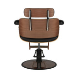 Gabbiano hairdressing chair florence black walnut - BVShop