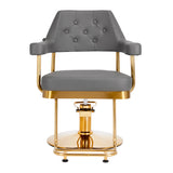 Gabbiano hairdressing chair Granda gold grey - BVShop