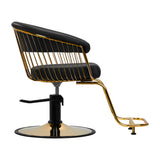 Gabbiano hairdressing chair Lille gold black - BVShop