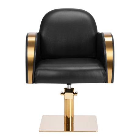 Gabbiano hairdressing chair Malaga gold black - BVShop