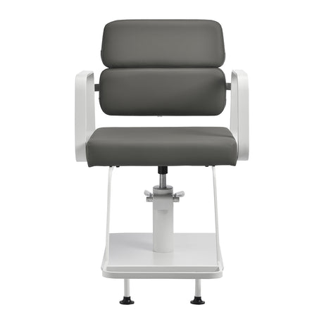 Gabbiano hairdressing chair Porto white gray - BVShop
