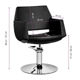 GABBIANO HAIRDRESSING CHAIR SANTIAGO BLACK - BVShop