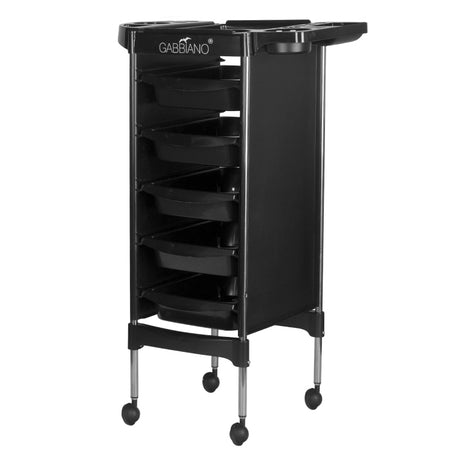 Gabbiano hairdressing trolley fx11-5 black - BVShop