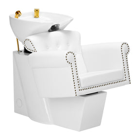 Gabbiano hairdressing wash unit Berlin gold white - BVShop