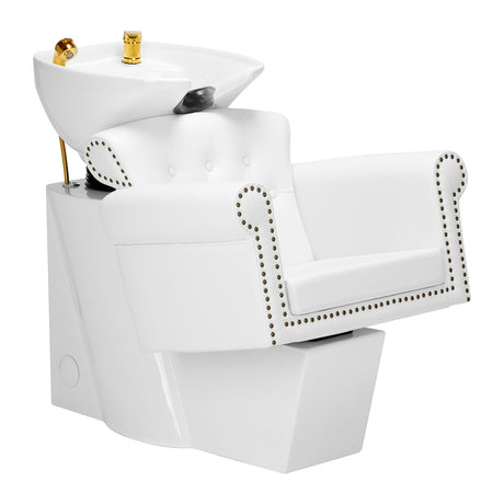 Gabbiano hairdressing wash unit Berlin gold white - BVShop