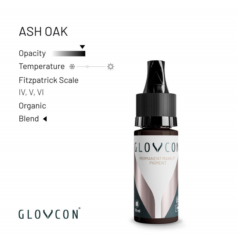Ash Oak neutral cool brown PMU pigment for soft brows