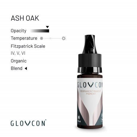 Ash Oak neutral cool brown PMU pigment for soft brows