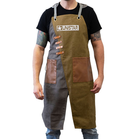 Unistar protective tattoo apron in army green