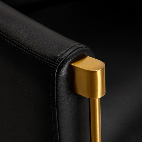 Hairdressing chair Burgos black gold - BVShop