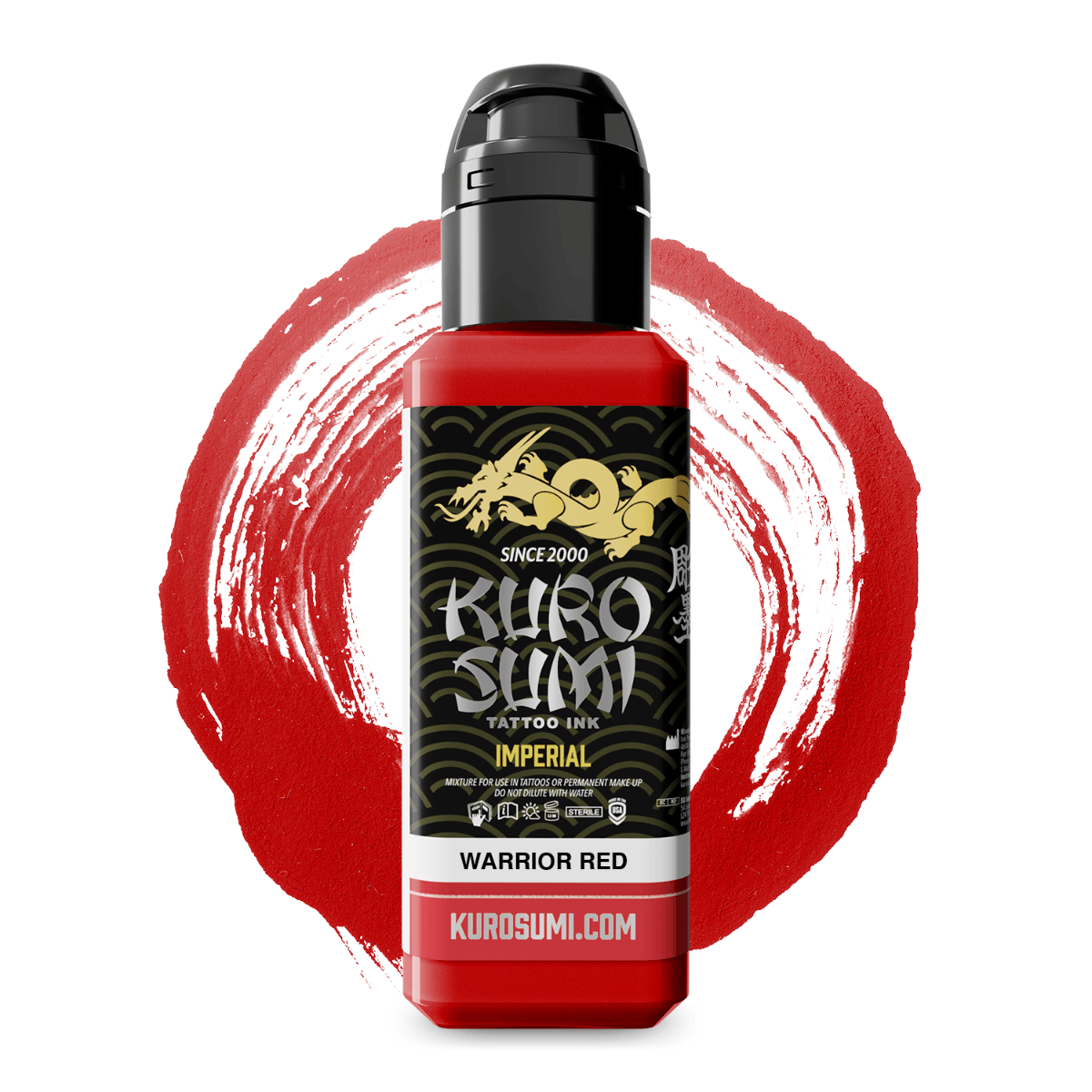 Kuro Sumi Imperial Tattoo Ink Warrior Red