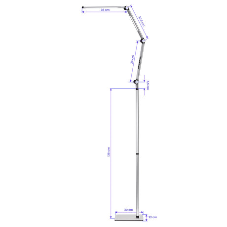 LED Yoga treatment lamp 22W silver - BVShop