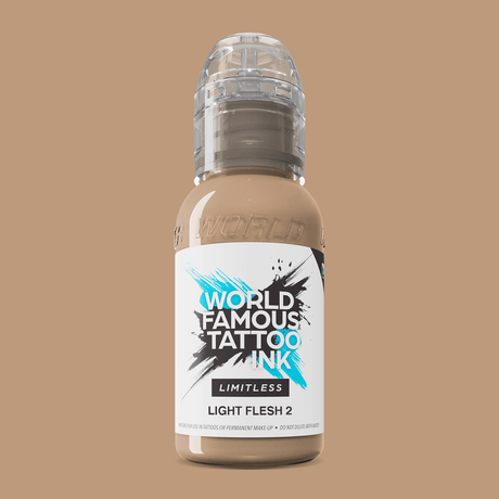 Tinta para Tatuagem Limitless Light Flesh 2 (30ml) Mundialmente Famosa