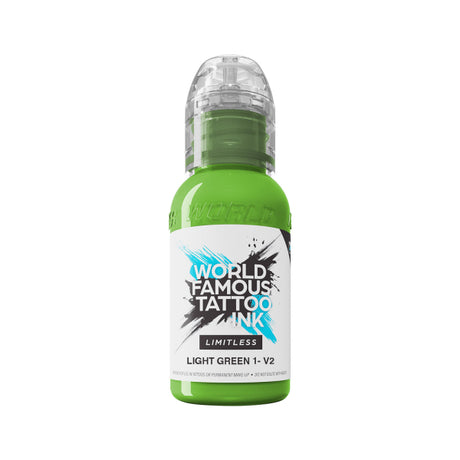 Tinta de Tatuagem Limitless Verde Claro Mundialmente Famosa 1 v2 (30 ml)