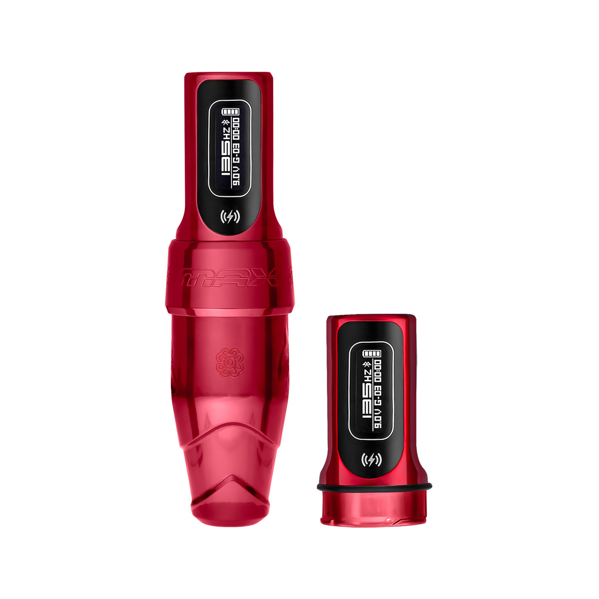 Microbeau Flux S Max com PowerBolt II simples ou duplo, curso de 2,5 mm, vermelho