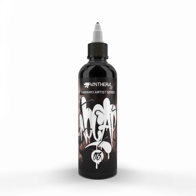Panthera X Kindamo No Cap 03 Pigmento Para Tatuagem 150ml — frasco sobre fundo branco