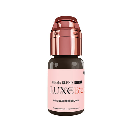Perma Blend Luxe Lite Blackish Brown PMU brow pigment 15ml bottle