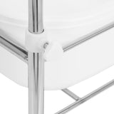 Pedicure tray on wheels, chrome - BVShop