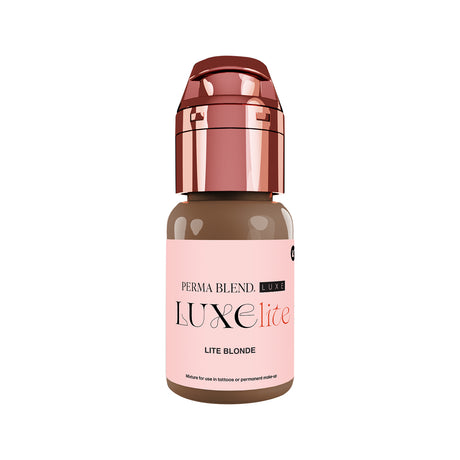 Perma Blend Luxe Lite Blonde PMU pigment 15ml bottle for soft natural brow work