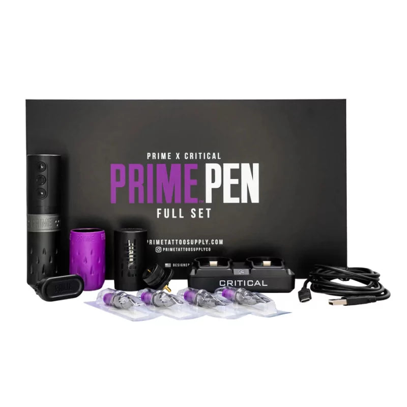 Prime X Critical Tattoo Máquina Sem Fios Caneta Conjunto Completo